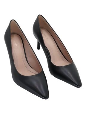 Cole Haan Go-To Janey Black Leather 2" Kitten Heel Pumps Size 9M